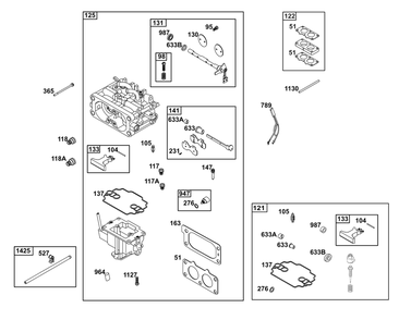 Carburetor Group Diagram and Parts List for 385777-2314-G1 200000 - 399999 Briggs and Stratton Engine